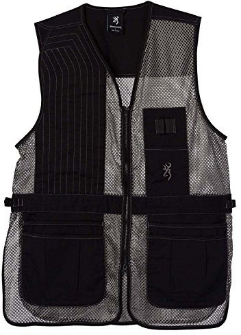 Browning, Trapper Creek Mesh Shooting Vest, Black/Gray, 2X-Large, Left Hand