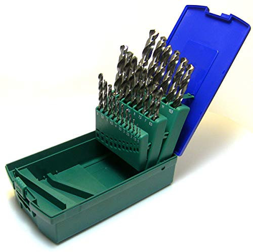 Heller Metallbohrer Set HSS G-Super DIN338 RN Bohrerset 25 tlg. Spiralbohrer