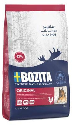 Bozita Original A ausgewogenes, komplettes Trockenfutter für Hunde aus Schweden mit viel frischem Huhn und angereichert mit natürlichen Ballaststoffen Vorteilspack: 2 x 12 kg