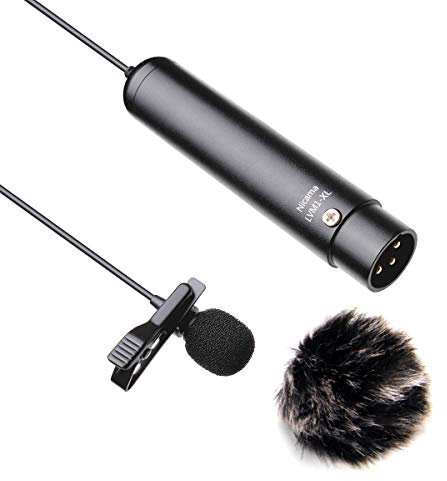 Nicama XLR Micro Cravate, Microphone Lavalier pour Sony Nikon Canon Panasonic Caméscopes Zoom H4n H5 H6 TASCAM Enregistreurs Audio