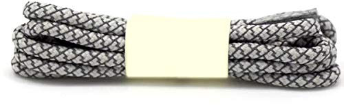 TikTako 1Pair Reflective Schnürsenkel Runde Sneakers Outdoor Sports Schnürsenkel Länge, hellgrau, 160cm