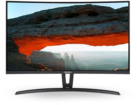 MEDION P52710 (MD 22020) 68,6 cm (27 pouces) moniteur Full HD incurvé (16:9, haut-parleurs intégrés, HDMI, DVI-D, VGA, menu multilingue) noir