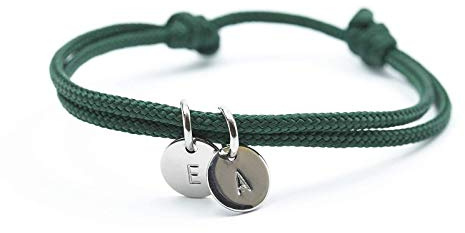 KLAPPERGLAS Armband Buchstaben II Edelstahl Gravur verstellbar | Vegan, Freundschaftsarmband