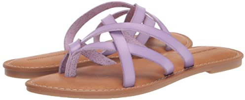 Amazon Essentials Sandalo Slide Basso con Cinturino Donna, Lavanda, 44 EU Larga