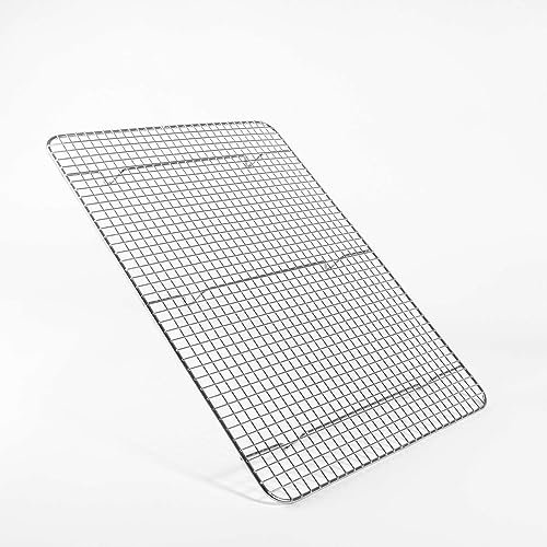 INTIRILIFE Abkühlgitter Backrost aus Edelstahl in Silber mit 42 x 29.5 cm Größe - Kuchen Abkühl Gitter Backgitter zum Backen Grillen und Auskühlen