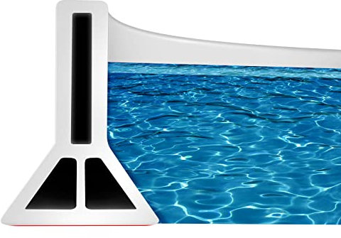 Cieex Barrière de Douche Pliable 1M Barrière D'eau pour Seuil de Douche Joint Porte Douche Autocollante pour la Cuisine et la Salle de Bain Séparation Humide et Sèche (Blanc, Colle Étanche)