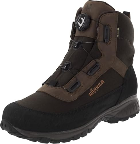 Härkila Atammik GTX - Wasserdichte Jagdschuhe aus robustem Crodura-Material Braun - Jagdstiefel mit Schnellverschluss, Schuhgröße:44