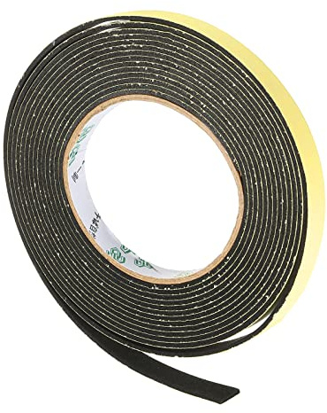 M METERXITY Single-Sided EVA Foam Tape - Sponge Adhesive Apply to Outdoor, Garden (12mmx2mmx5m, Yellow)