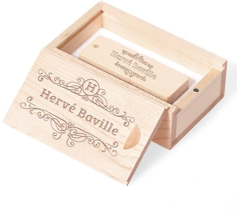 Clé USB Personnalisée Coffret Cadeau en Bois Massif Clé USB Flash Drive 3.0 Idée Cadeau pour Mariages, Anniversaires, remises de diplômes (Tradition, 32.0, GB)