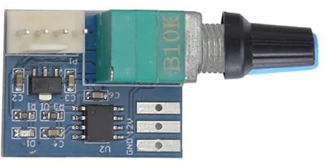 Alnicov 2 PCS Lüfterdrehzahlregler, PWM-Lüftersteuerung, DC 12 V 4-Draht-Thermostat PWM-Controller Drehzahlregler mit Schalter
