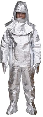 DRPCT Widerstandsfähige Split-Wärmeisolationskleidung Flammhemmender Aluminiumfolien-Isolieranzug Feuerwehr Schutzanzug(500 degrees)