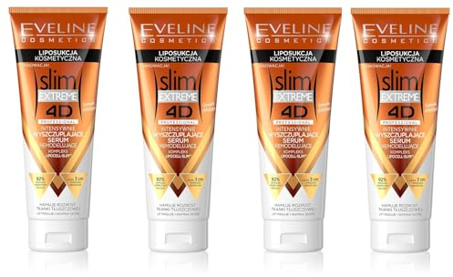 Eveline Cosmetics Slim Extreme 4D professionell intensiv fettförbränningskräm för att gå ner i vikt, stramande kroppskräm, stram mage, smala lår
