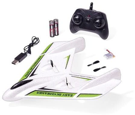 Carson 500505035 Easy Skydreamer 2.4G 100% RTF grün - ferngesteuertes Flugmodell, RC Flugzeug, Robustes RTF (Ready to Fly) Modell für Einsteiger, inkl. Batterien und Fernsteuerung