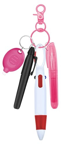 Daemson Nurse Pen Set, Badge Reel Pen, Nurse Badge Accessories (Pink)