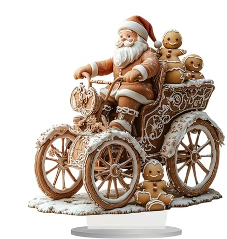 Missmisq Weihnachtsmann Figur Figuren Weihnachtsdeko Ornament Weihnachtsdekoration Figuren Weihnachtsmann Dekofigur Mit Lebkuchenmann Figur Für Fenster Tisch Zuhause Weihnachtsdeko