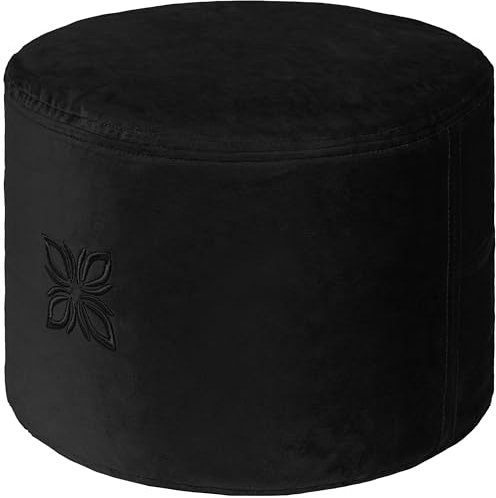 OMNANA® CUSHY™ Meditation pillow round - Seat cushion 10cm/15cm/20cm high - Velvet yoga cushion with spelt filling - Velvet floor pillow for meditation & relaxation - Made in Germany