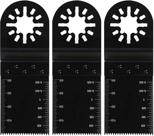Utensili Oscillanti lame Accessori, Lame Utensile Multifunzione 35mm, Accessori per Utensili Oscillanti, per Tagli Su Metalli Ferrosi e Lamiera, Taglio di Legno, per Legno, Plastica, Metallo, 3 pezzi