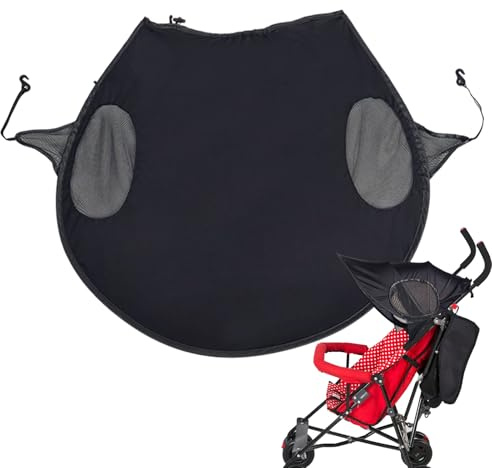 Sghtil Cubierta solar para cochecito, cubierta transpirable para cochecito | Parasol protector de cobertura completa de liberación rápida, protección UV, suministros para bebés para viajes, playa