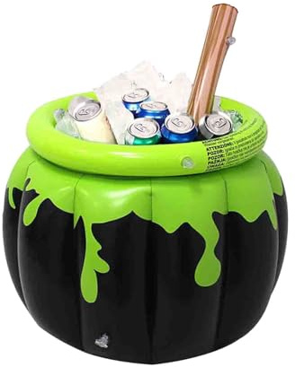 Wezalget Halloween Inflatable Cauldron - Inflatable Cauldron Ice Bucket,Blow Up Beverage Holder Photo Prop Decoration for Yard Backyard Garden Haunted House Outdoor