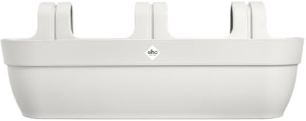 Elho Vibia Campana Easy Hanger XXL 70 - Jardinera por Balcón Exterior - 100% Plástico Reciclado - L69 x B26.8 x H23.7 cm - Silky White