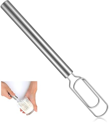 LXUEJIE Danish Dough Whisk for Sourdough Starter, 12 Stainless Steel Sourdough Starter Spatula & Dough Mixer, Bread Whisk for Cooking, Whisking, Sourdoughs, Pizza, Dishwasher Safe