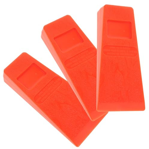 iplusmile Lot de 3 Coins D'abattage à Pointes Orange 5 Pouces pour Bûcheronnage Jardinier, Outil de Coupe du Bois Robuste, Accessoire de Calage pour Tronçonneuse et Travail Forestier Sécurisé