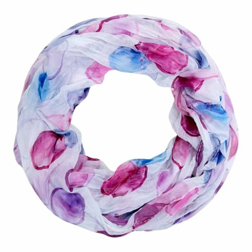 Jeamis Kreis Seide Loop Farbverlauf Frühling Rundschal Rainbow Unisex Sommer Leicht Schal Stola Dots