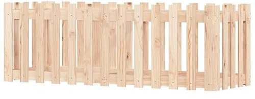 Aiuola rialzata in legno di pino massiccio (non trattata), 150 x 50 x 50 cm, design staccionata, perfetta per la cura del giardino, durevole ed ecologico