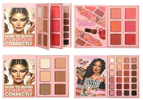 di Trucco - Illuminante Impermeabile A 36 Colori Con Design A Forma Di Libro | Palette di Trucco a 3 Strati a Forma di Libro - per Donne Ragazze Viaggio Festa Bellezza
