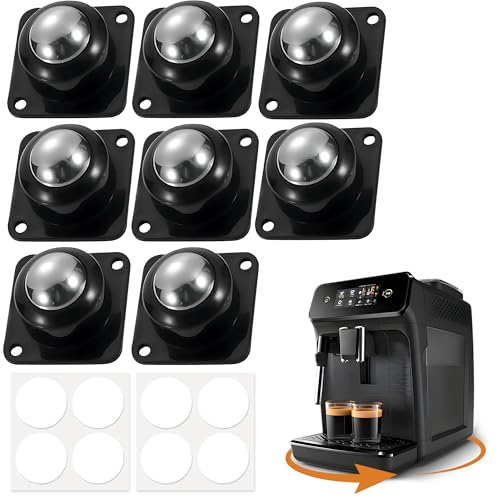 8PCS Schwarze Möbelrollen, Möbelrollen Klein, für den Alltag | Hochbelastbare Rollen Für Möbel, Mini Möbelrollen Klein Für Küchenschränke, Tische, Schränke, Koffer Und Aufbewahrungsboxen.