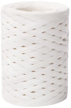 Nastro di carta per artigianato naturale, 492Ft Yards Filato per uncinetto | Filo di carta Raffia tagliabile, nastro di carta da imballaggio per imballare decorazioni, giardinieri e artigianato
