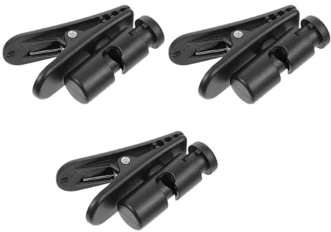 WATIIFUFU 3pcs Headphone Wire Clip Black Earphone Clip for Microphone Cords Multipurpose Cable Organizer for Wired Earbuds and Headphone Cable Management
