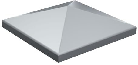 Chapeau couvre-poteau carré en acier - 8 x 8 cm