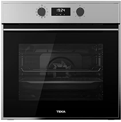 Teka HSB 625P - Horno Pirolítico Multifunción de 60 cm, 8 Funciones de Cocinado, Sistema de Limpieza DualClean, Touch Control, Calentamiento Rápido, Color Acero Inoxidable