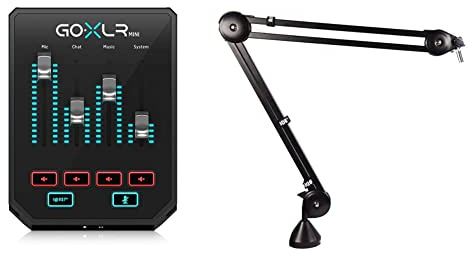 Goxlr Mini - Mixer E Interfaccia Audio Usb Per Streamer, Giocatori E Podcaster & Rode Microphones Braccio Professionale Da Studio Psa1