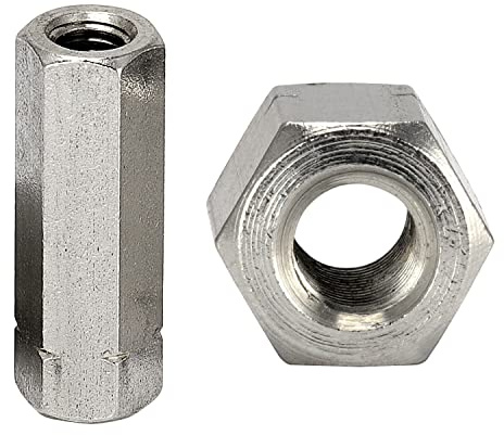 OPIOL QUALITY® Gewindemuffen Sechskant M6x40 aus Edelstahl A2 V2A (5 Stück) Langmuttern Sechskantmuffen Gewindehülsen Abstandshalter Verbindungsmuttern Distanzmuffen Rostfrei