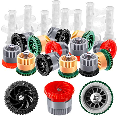 HolyMaji Lot de 24 buses à arc variable, têtes d'arrosage de rechange compatibles avec la plupart des arroseurs escamotables réglables pour irrigation de jardin et pelouse haute efficacité (10 AN, 12