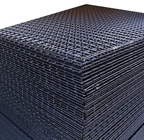 Black Wire Mesh Panel | 6ft x 3ft | 2 (50mm) Holes | 12 Gauge | PVC Coated (8)