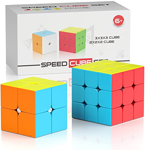 Vdealen Zauberwürfel Set Speed Cube von 2x2 3x3 Zauberwürfel Original, Magic Cube für Anfänger und Fortgeschrittene, Geschenk für Kinder Teenager Erwachsene(Stickerless)