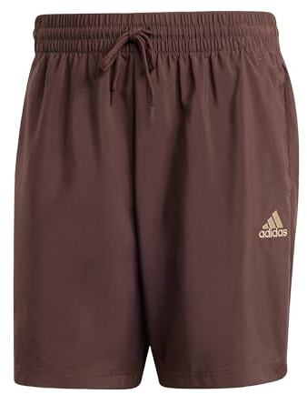 adidas Herren AEROREADY Essentials Chelsea Small Logo Shorts, Shadow Brown F23, L Long