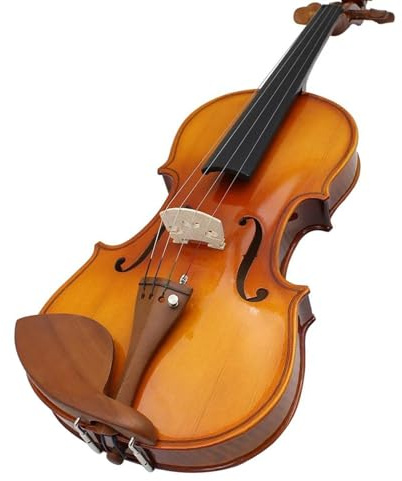 geige anfänger Violine Jujube Holz 4/4 3/4 1/2 Streifen Helle Akustische Violine Musik Instrument Zubehör Geige Mit Fall Bogen (Color : Violin 1-2 Set)