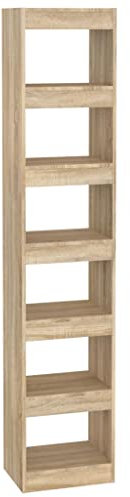 KTHLBRH Bücherregal/Raumteiler Sonoma-Eiche 40x30x198 cm Dekorative Regale Büro-Bücherregal Wohnzimmer Regale Regale für das Schlafzimmer für Büro, Wohnzimmer, Schlafzimmer