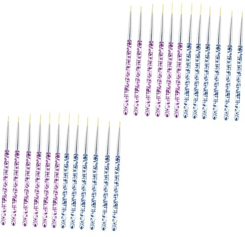 Healeved 24stücke Teiliges Nagelkunst Pinselset Hochwertige Liner Und Dotting-pinsel Für Präzise Nagelmalerei Für Diy-designs Und Professionelle Maniküren Geeignet Für Zuhause Und