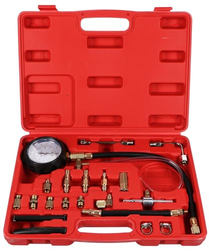 SIXTOL Engine Tester 20 bensintryckstestar-set, 0–7 bar, 20 st | injektionssystem bensintryckstestare set | Tryckmätare bil, personbil, bränsleketrycksmätare