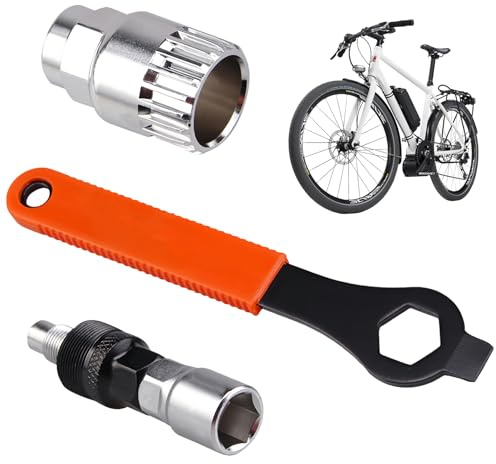 heavenlife 3 Pezzi Estrattore Pedivella Bici e Estrattore Movimento Centrale Bici, Strumento per Rimozione Pedivella Bicicletta, Manovella Bici Kit di Attrezzi per Rimuovere la Riparazione di Bici