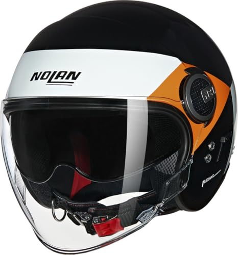 NOLAN HELMET N21 VISOR 06 ONIRICO 345 M, Black/White/Orange, Black/White/Orange