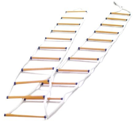 WJLYDM Feuertreppe Strickleiter Feuerleiter, zusammenklappbar, Notfall-Feuerleiter, Rettungsseilleiter FüR Fenster Und Balkon(10M)