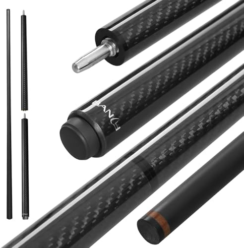 Banly Taco de billar de fibra de carbono de 58 pulgadas, palo de billar Uni-Loc de 21 onzas, punta fenólica de 13 mm, taco de billar profesional para adultos