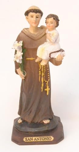 Genérico 13cm Figura de San Antonio. Jesús católico Estatua de Jesús Figura de crucifixión Cristo Ornamento Religioso
