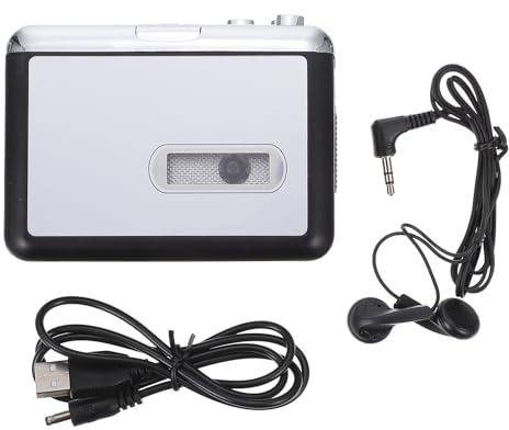 Zerodeko Convertitore da Cassetta a Mp3 Portatile Usb, Lettore Musicale a Cassetta Digitale Segmentazione Automatica/manuale, senza Batteria, per Digitalizzare Vecchi Nastri e Ascolto